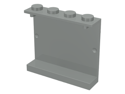 Panel 1 x 4 x 3 - Solid Studs, 4215a Light Gray U