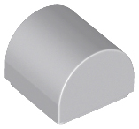 Slope, Curved 1 x 1 x 2/3 Double, 49307 Light Bluish Gray N