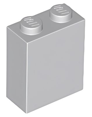 Деталь Lego Brick 1 x 2 x 2 with Inside Stud Holder 3245c Light Bluish Gray N