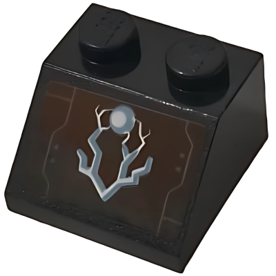 Деталь LEGO Slope 45 2 x 2 with Blue Flame of Energy on Black Background Pattern (Sticker) 3039pb121 U
