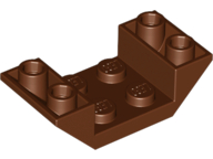 Slope, Inverted 45 4 x 2 Double with 2 x 2 Cutout, 4871 Reddish Brown N
