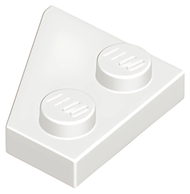 Деталь LEGO Клиновидная пластина Lego Wedge, Plate 2 x 2 Right 24307 White N