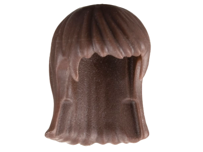 Mini Doll, Hair Friends Long Straight, Hole on Top and Left, 92255 Dark Brown U