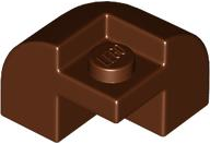Slope, Curved 2 x 2 x 1 1/3 Corner Round with Recessed Stud, 67810 Reddish Brown U