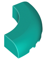Brick, Round Corner 5 x 5 without Studs, 24599 Dark Turquoise U