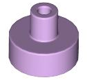 Tile, Round 1 x 1 with Bar and Pin Holder, 20482 Lavender N