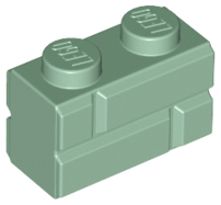 Brick, Modified 1 x 2 with Masonry Profile 98283 Sand Green N