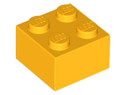 Brick 2 x 2, 3003 Bright Light Orange U