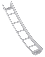Train, Track Roller Coaster Ramp Large Lower Part, 6 Bricks Elevation, 26559 Light Bluish Gray N