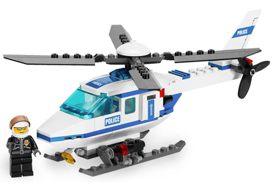 Конструктор LEGO City 7741 Полицейский вертолёт Used