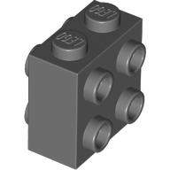Brick, Modified 1 x 2 x 1 2/3 with Studs on Sides, 80796 Dark Bluish Gray N