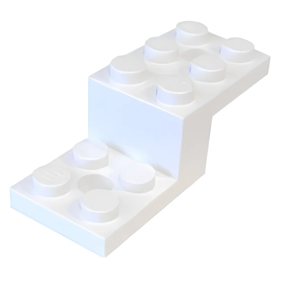 Деталь Lego Скоба Bracket 5 x 2 x 1 1/3 with 2 Holes 11215 White U