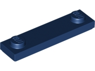 Plate, Modified 1 x 4 with 2 Studs with Groove, 41740 Dark Blue N