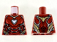 Torso Armor, Bright Light Blue Triangular Arc Reactor, Silver and Gold Trim Pattern, 973pb3503  