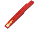 Slope, Curved 10 x 1 with White and Yellow Flame Pattern Model Right (Sticker) - Set 9441, 85970pb003R  