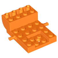 Vehicle, Base 4 x 6 x 1 2/3 Curved, 24055 Orange U