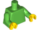 Torso Plain / Bright Green Arms / Yellow Hands, 973c090  