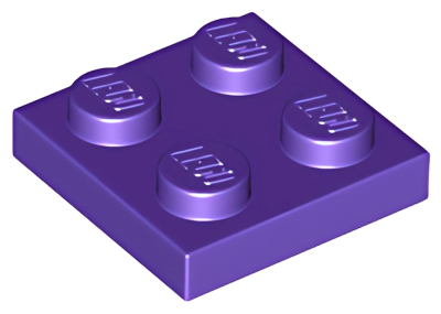 Деталь LEGO Plate 2 x 2 3022 (94148) Dark Purple U