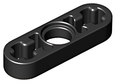 Деталь LEGO Technic, Liftarm Thin 1 x 3 - Axle Holes 6632 Black U
