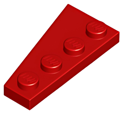 Деталь LEGO Wedge, Plate 4 x 2 Right 41769 (63330) Red U