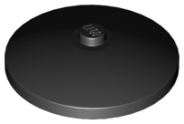 Dish 4 x 4 Inverted (Radar) with Solid Stud, 3960 Black U