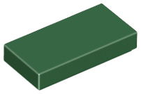 Tile 1 x 2, 3069 Dark Green N