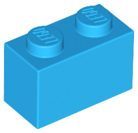 Brick 1 x 2, 3004 Dark Azure N