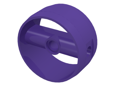 Деталь Lego Цилиндер Cylinder 4 x 4 x 1 2/3 with Pin Holes and Center Bar 41531 Dark Purple U