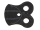 Minifigure Armor Pauldron Cloth with 4 Thin Gray Stripes and Gray Outline Pattern, Thin Border, 48431pb04  