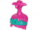 Minifigure, Hair Trolls with High Ponytail and Dark Turquoise Headband Pattern, 65471pb01  