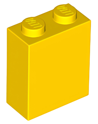 Деталь Lego Brick 1 x 2 x 2 with Inside Stud Holder 3245c Yellow U