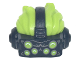 Minifigure, Hair Combo, Swept Back with Black VR Visor Headset with 6 Lime Eyes Pattern, 73171pb01  