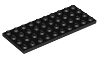 Plate 4 x 10, 3030 Black N