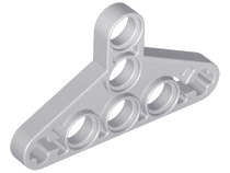 Technic, Liftarm, Modified Triangle Thin 3 x 5 with Full Supports, 2905 Light Bluish Gray N