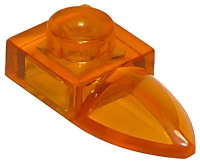 Деталь LEGO Plate, Modified 1 x 1 with Tooth Horizontal 49668 (35162, 49673) Trans-Orange U