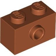 Brick, Modified 1 x 2 with Stud on Side, 86876 Dark Orange N