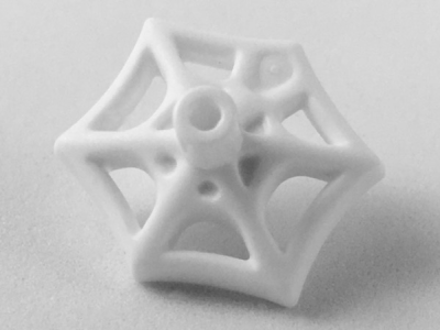 Minifigure, Weapon Web Effect, Small with Short Bar on Front and Back, 36083d White U