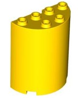 Cylinder Half 2 x 4 x 4, 6259 Yellow U