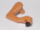 Dinosaur Leg Small (Front) Raptor Right with Black Claws Pattern, 98069pb02