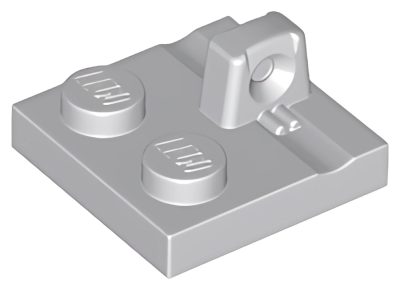 Деталь LEGO Шарнир Lego Hinge Plate 2 x 2 Locking with 1 Finger on Top 92582 (53968) Light Bluish Gray U