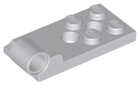 Hinge Plate 2 x 4 with Pin Hole and 2 Holes - Bottom, 43056 Light Bluish Gray U