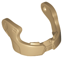 Minifigure, Visor Chin Guard for SW Resistance Trooper Helmet, 23851 Dark Tan U