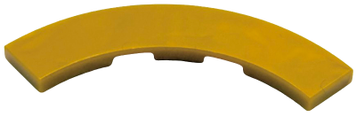 Tile, Round Corner 4 x 4 Macaroni, 27507 Pearl Gold N