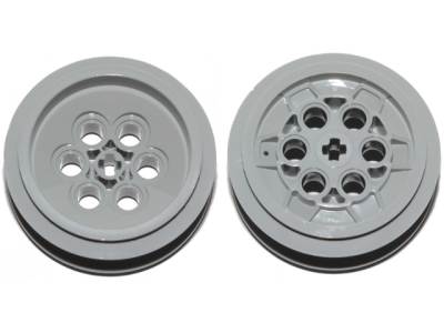 Wheel 43.2mm D. x 18mm - Flush Axle Stem, 86652 Light Bluish Gray U