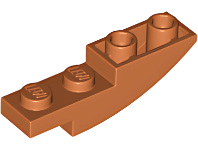 Деталь LEGO Lego Slope, Curved 4 x 1 Inverted 13547 Dark Orange U