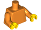 Torso Plain / Orange Arms / Yellow Hands, 973c004  