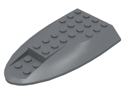 Aircraft Fuselage Aft Section Curved Top 6 x 10 87615 Dark Bluish Gray N