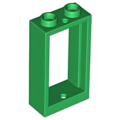 Деталь LEGO  Lego Window 1 x 2 x 3 Flat Front 60593 Green U