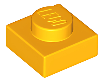 Деталь LEGO Plate 1 x 1 3024 (28554, 30008) Bright-Light Orange U