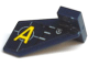 Tail Shuttle, Small with Yellow 'A' and Silver Lines Pattern on Left Side (Sticker) - Set 8631, 44661pb012L  
